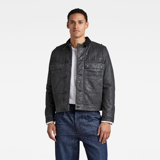 G star black denim jacket sale